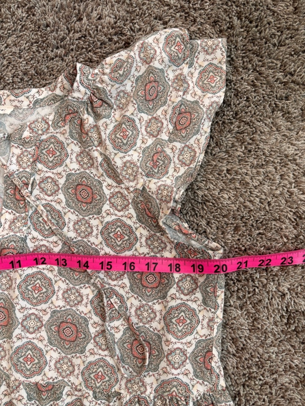 Blu Pepper Boho Printed Midi Dress – Cottagecore / Prairie / Festival Style - Picture 9 of 9